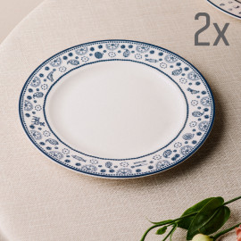 Plate (2 pcs) - Indigo - Porcelain - 25cm