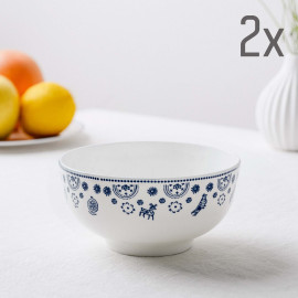 Bowl (2 pcs) - indigo - Porcelain - 11cm