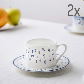 Cup (2 pcs) - Shin - Porcelain - 7cm