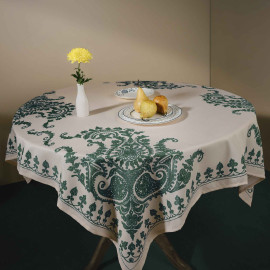 Tablecloth - Bagrationi - Beige/Turquoise - Polyester, ზომა: 210 x 140 სმ, Material: Polyester
