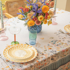 სუფრა - ყვავილობა, Size: 140x140, მასალა: პოლიესტერი