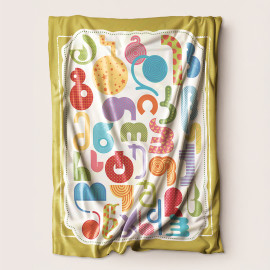 Blanket - Alphabet - Green