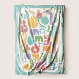 Blanket - Alphabet - Blue