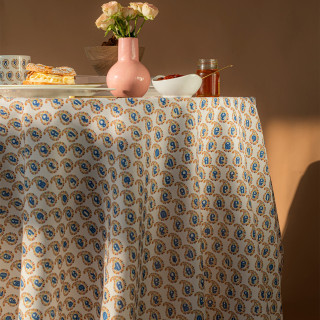 Tablecloth - Manbani - Blue, ზომა: 210 x 140 სმ, Material: Polyester