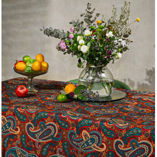 სუფრა - მანები - წითელი, აირჩიეთ მასალა: პოლიესტერი, ზომა: 140x140