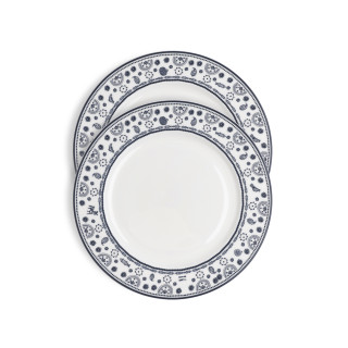Plate (2 pcs) - Indigo - Porcelain - 25cm