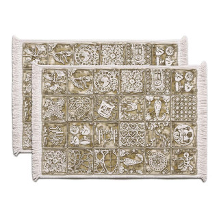 მაგიდის მატი - ქართული -  ბეჟი (2ც) 	