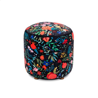 Pouf - Pomegranates garden - Black