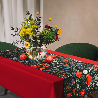 Runner - Pomegranate garden - Black