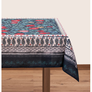 სუფრა - ბროწეულები - ლურჯი, Size: 140x140, მასალა: პოლიესტერი