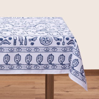 სუფრა - მეიდანი - თეთრი - პოლიესტერი, ზომა: 140 x 140 სმ, აირჩიეთ მასალა: პოლიესტერი