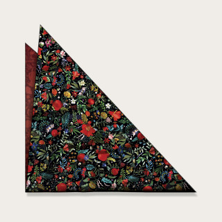 Scarf - Pomegranates garden - Black