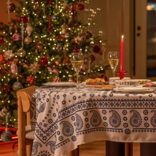 Tablecloth - Kala - White, ზომა: 140 x 140 სმ, Material: Polyester