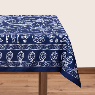 Tablecloth - Meidani - Blue, Size: 140x140, Material: Polyester 