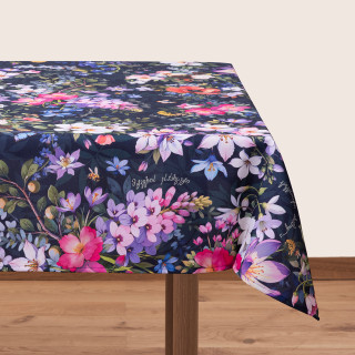 სუფრა - ქართული ფლორა - მუქი, ზომა: 140x140, მასალა: პოლიესტერი