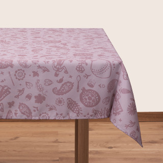 სუფრა - ქიმერიონი - ვარდისფერი, ზომა: 140 x 140 სმ, აირჩიეთ მასალა: პოლიესტერი