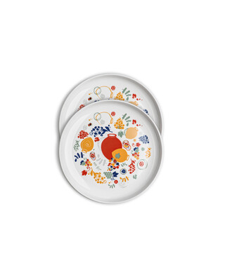 Plate - Qvevrebi - 2pcs, Size : 19 cm