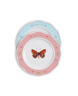 Plate - Meadow Butterflies - 2pcs, Size : 26 cm