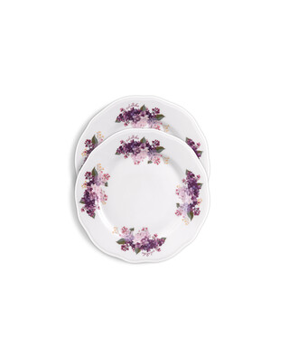 Plate - Lilac - 2 pcs, Size : 21 cm