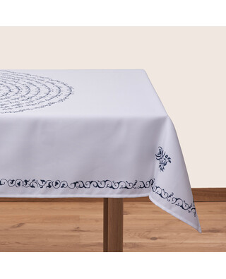 Tablecloth - Vefkhistkaosani - White, Material: Polyester, Size: 140x140