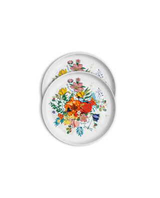 Plate - Pomegranates garden - 2pcs, Size : 19 cm