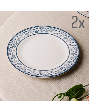 Plate - Indigo - 2pcs, Size : 25 cm, 2 image