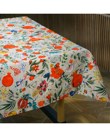 Tablecloth - Pomegranates garden - White, Material: Polyester, Size: 330x140, 4 image