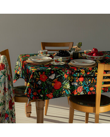 Tablecloth - Pomegranates Garden - Black, Material: Polyester, Size: 280x140, 5 image