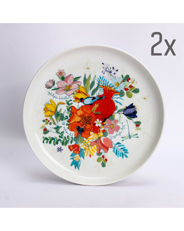 Plate - Pomegranates garden - 2pcs, Size : 19 cm, 5 image
