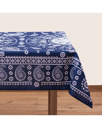 Tablecloth - Kala - Blue, Material: Polyester, Size: 140x140