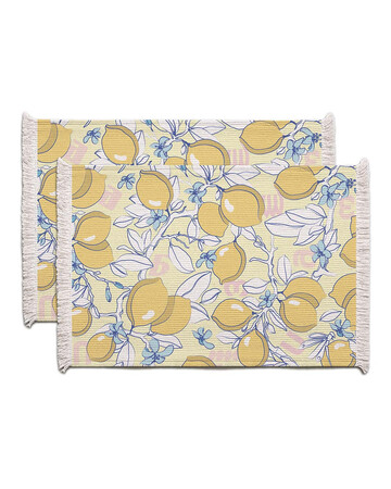 Placemats - Lemon - Yellow 2 Pc