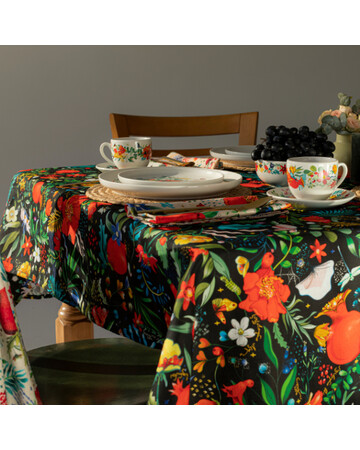 Tablecloth - Pomegranates Garden - Black, Material: Cotton, Size: 280x140, 4 image