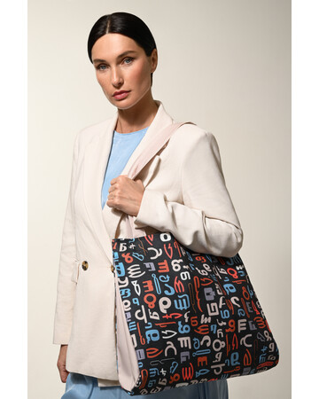 Tote bag  - Alphabet - Blue, 2 image