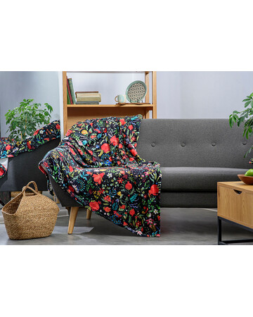 Pillow Pomegranates garden - Black, Content : Pillow, 2 image