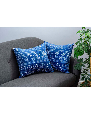 Pillow Case - Blue Tablecloth, Pillow: Without pillow, 3 image