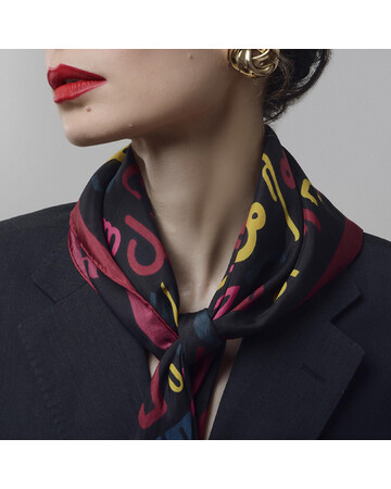 Silk Scarf - An, Scarf size: 65 x 65 cm, აირჩიე დიზაინი: : An, 2 image