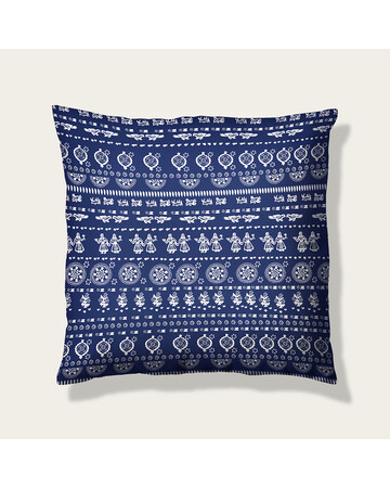 Pillow Case - Blue Tablecloth, Pillow: Without pillow