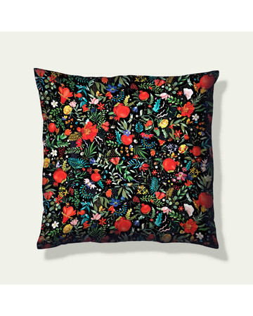 Pillow Pomegranates garden - Black, Content : Pillow