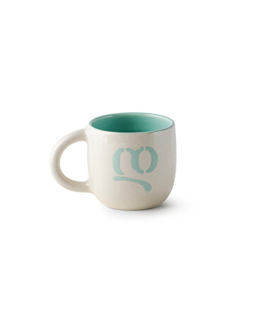 Handmade Mug - Alphabet, bluetabla: დ