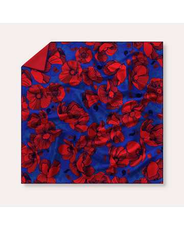 Scarf - Poppy - Blue