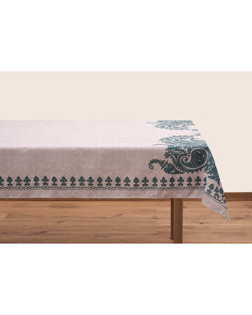 Tablecloth - Bagrationi - Beige/Turquoise, Size: 140x140, Material: Polyester , 2 image