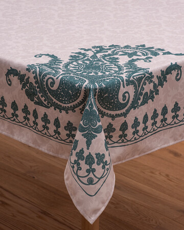 Tablecloth - Bagrationi - Beige/Turquoise, Size: 140x140, Material: Polyester , 3 image