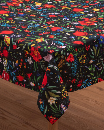 Tablecloth - Pomegranates Garden - Black, Material: Cotton, Size: 210x140, 4 image