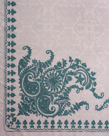 Tablecloth - Bagrationi - Beige/Turquoise, Size: 140x140, Material: Polyester , 4 image