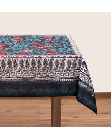 Tablecloth - Pomegranates - Blue, Size: 210x140, Material: Polyester 