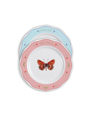 Plate - Meadow Butterflies - 2pcs, Size : 26 cm