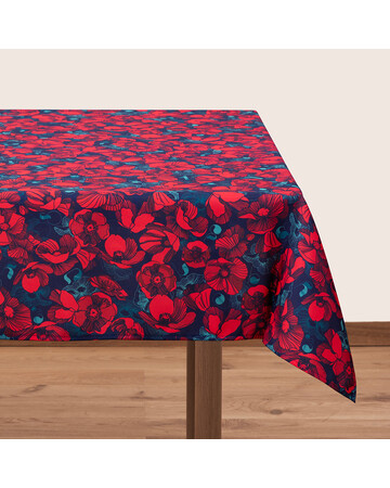 Tablecloth - Poppy - Black, Material: Polyester, Size: 140x140
