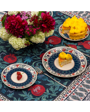 Tablecloth - Pomegranates - Blue, Size: 140x140, Material: Polyester , 2 image
