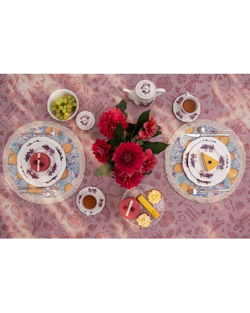 Placemats - Lemon Blue - Round 2 Pc, 3 image