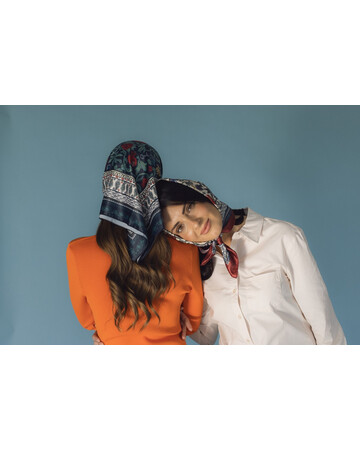 Scarf - Pomegranate, Color : White, 3 image